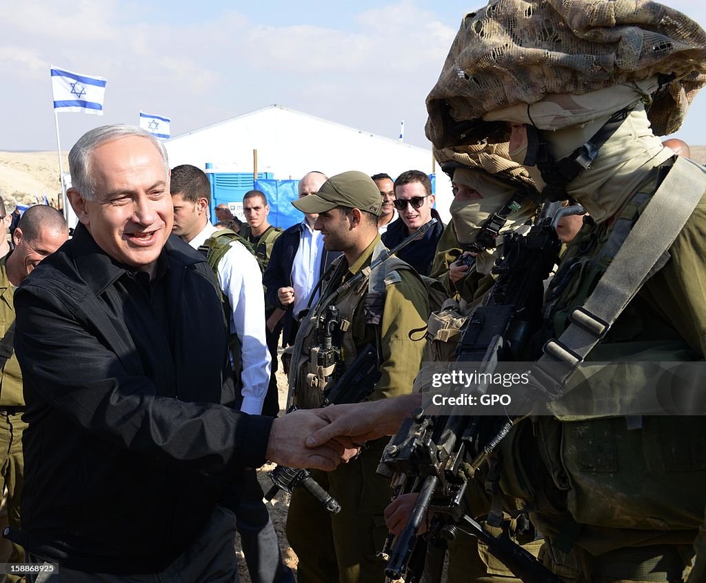 Netanyahu Visits Border Fence To Mark Its Completion