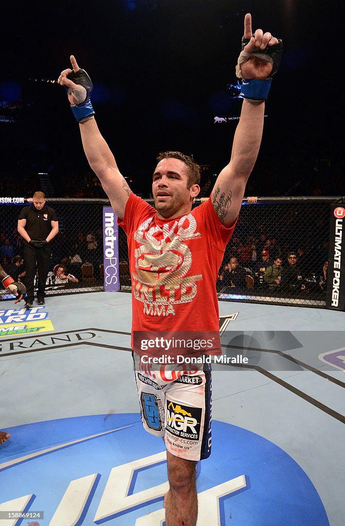 Janmie Varner Jamie Varner reacts after the conclusion of his lightweight fight ...