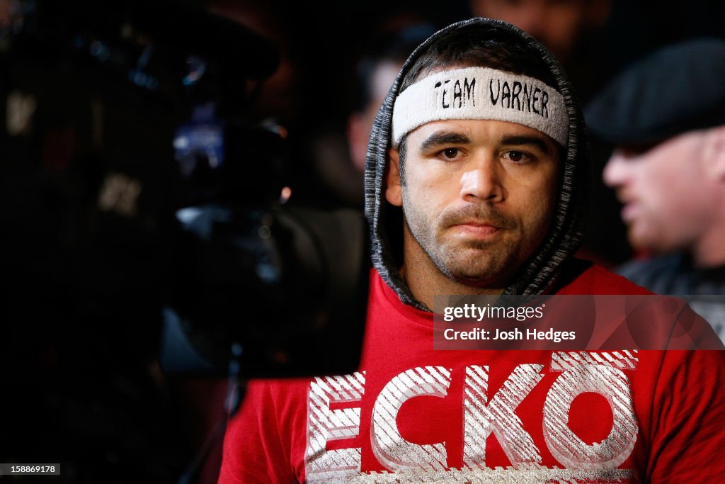 Janmie Varner Jamie Varner enters the arena before his lightweight fight against ...