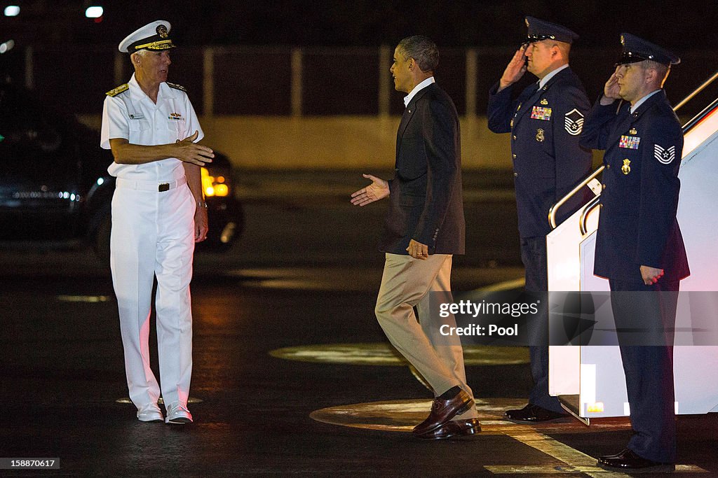 President Obama Returns To Vacation In Hawaii