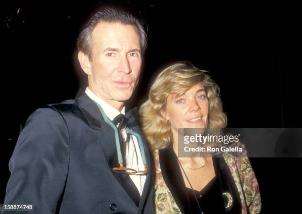 Actor Anthony Perkins and wife Berry Berenson attend the "History of Hollywood" Costume Exhibition on December 3, 1987 at Natural History Museum of...