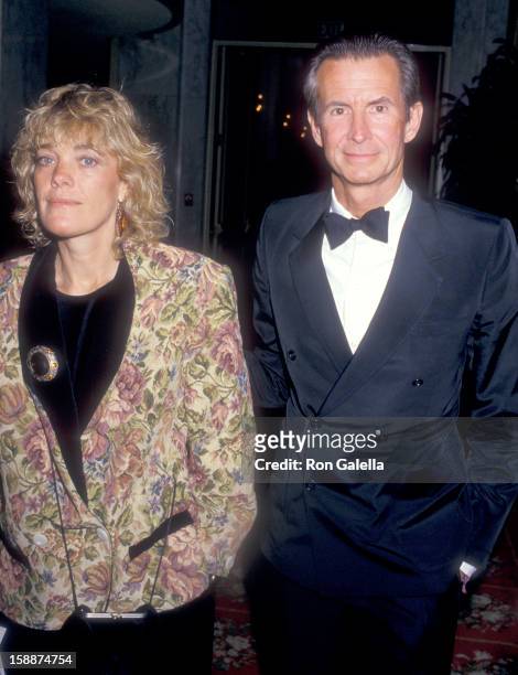 Actor Anthony Perkins and wife Berry Berenson attend the Fourth Annual American Cinema Awards on January 9, 1987 at Beverly Wilshire Hotel in Beverly...