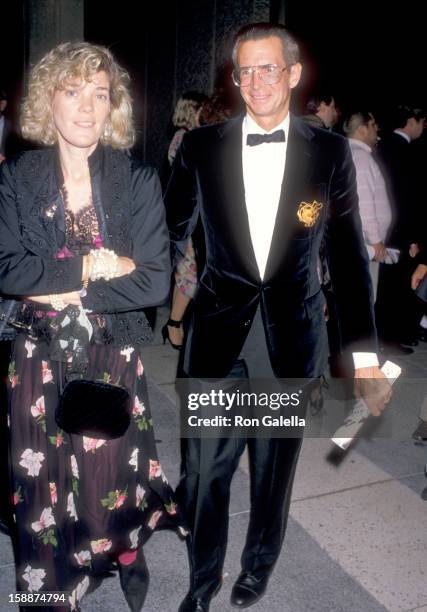 Actor Anthony Perkins and wife Berry Berenson attend "The Phantom of the Opera" Opening Night Performance on May 31, 1989 at Ahmanson Theatre, Los...