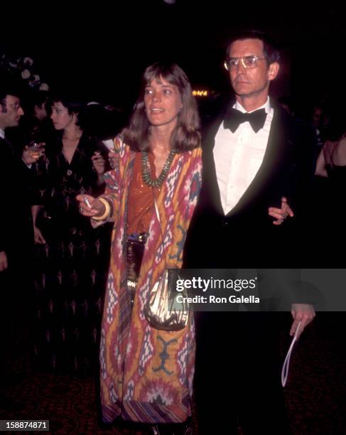 Actor Anthony Perkins and wife Berry Berenson attend the Fifth Annual American Film Institute Lifetime Achievement Award Salute to Bette Davis on...