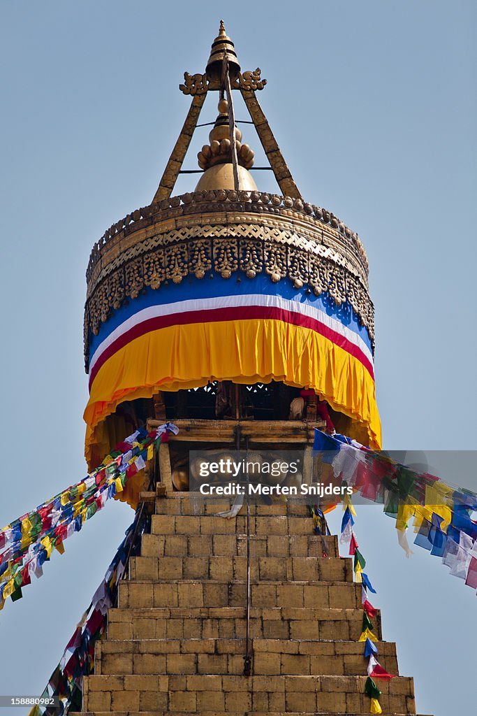 Harmika top part of Boudhanath stupa