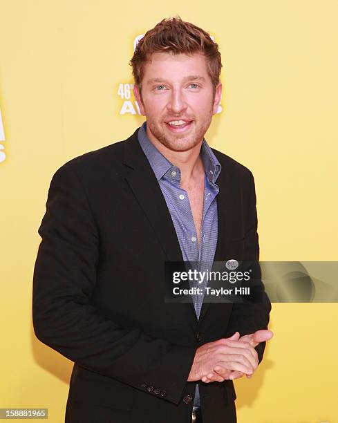 Brett Eldredge attends the 46th annual CMA Awards at the Bridgestone Arena on November 1, 2012 in Nashville, Tennessee.