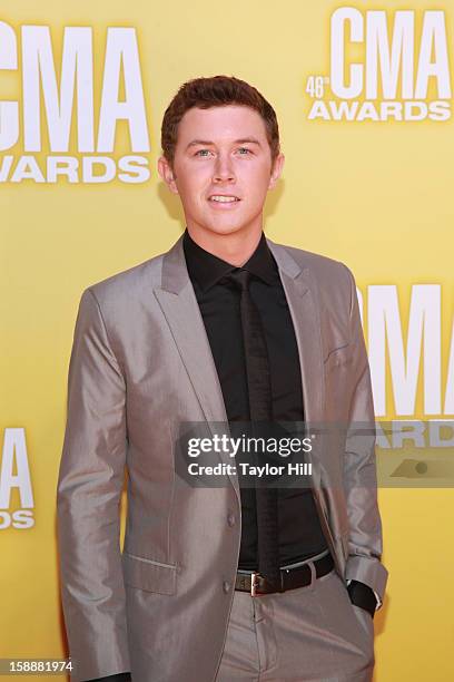 Scotty McCreery attends the 46th annual CMA Awards at the Bridgestone Arena on November 1, 2012 in Nashville, Tennessee.