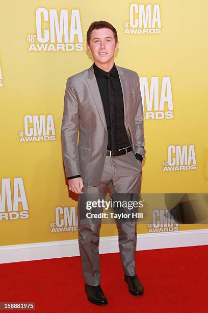 Scotty McCreery attends the 46th annual CMA Awards at the Bridgestone Arena on November 1, 2012 in Nashville, Tennessee.