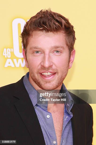 Brett Eldredge attends the 46th annual CMA Awards at the Bridgestone Arena on November 1, 2012 in Nashville, Tennessee.