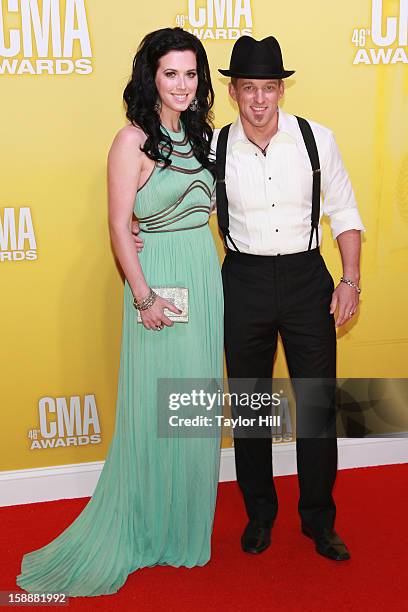 Shawna and Kiefer Thompson of Thompson Square attend the 46th annual CMA Awards at the Bridgestone Arena on November 1, 2012 in Nashville, Tennessee.