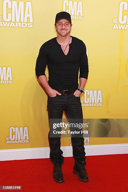 Kip Moore attends the 46th annual CMA Awards at the Bridgestone Arena on November 1, 2012 in Nashville, Tennessee.