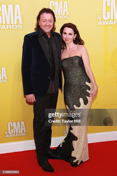 Mark Collie and Tammy Collie attend the 46th annual CMA Awards at the Bridgestone Arena on November 1, 2012 in Nashville, Tennessee.