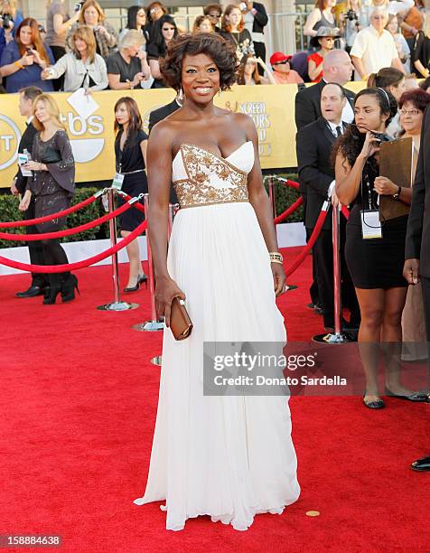 Actress Viola Davis arrives at the 18th Annual Screen Actors Guild Awards held at The Shrine Auditorium on January 29, 2012 in Los Angeles,...