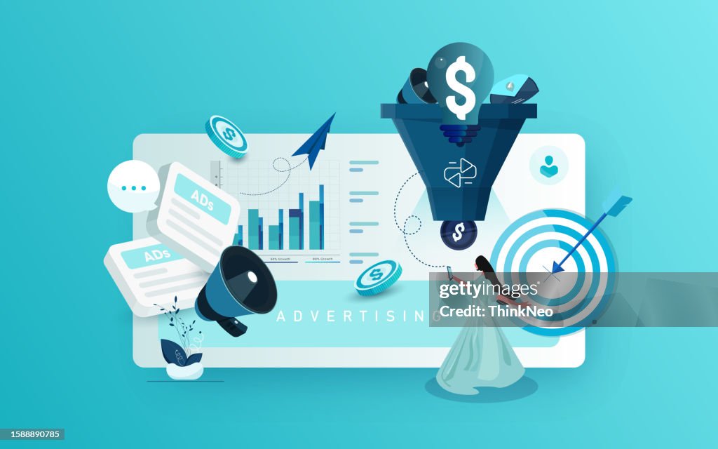 Verkaufstrichter Konzept.