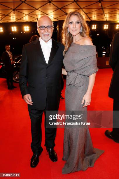 Celine Dion and Rene Angelil attend the 'BAMBI Awards 2012' at the Stadthalle Duesseldorf on November 22, 2012 in Duesseldorf, Germany.