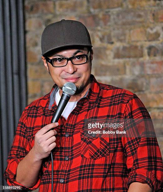 Vince Royale performs at The Stress Factory Comedy Club on January 2, 2013 in New Brunswick, New Jersey.
