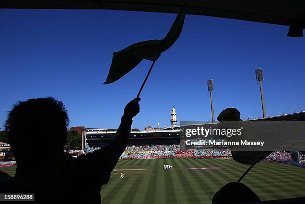 General view of play during day one of the Third Test match between Australia and Sri Lanka at Sydney Cricket Ground on January 3, 2013 in Sydney,...