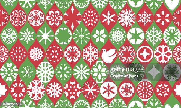 seamless abstract christmas pattern - white fabric patch stock illustrations