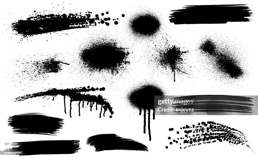 Fond de coups de pinceau Grunge noir