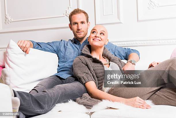 German actress Verena Mundhenke being bald after having a chemotherapy and her partner Florian Kringe of German Bundesliga team Borussia Dortmund...