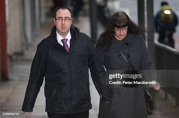 Ashley Gill-Webb arrives at Stratford Magistrates Court on January 3, 2013 in London, England. Mr Gill-Webb has pleaded not guilty to using...