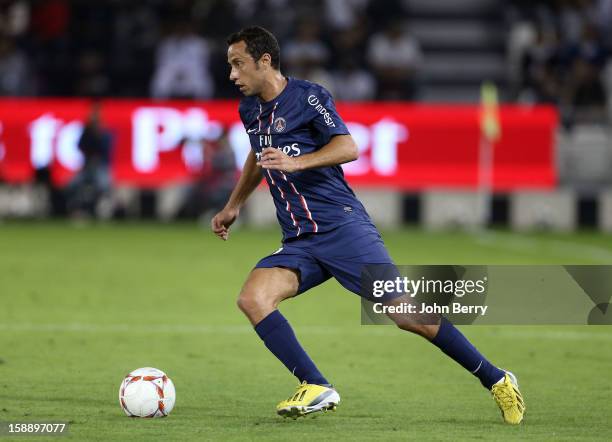 Nene of PSG in action during the friendly match between Paris Saint-Germain FC and Lekhwiya Sports Club at the Al-Sadd Sports Club stadium on January...
