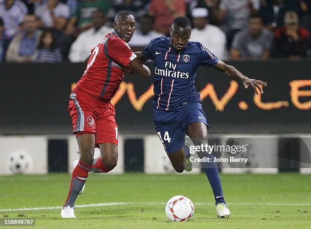 Blaise Matuidi of PSG in action during the friendly match between Paris Saint-Germain FC and Lekhwiya Sports Club at the Al-Sadd Sports Club stadium...