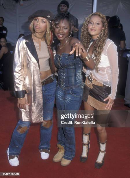 Group 3LW: Kiely Williams, Naturi Naughton and Adrienne Bailon attend the Seventh Annual Soul Train Lady of Soul Awards on August 28, 2001 at the...