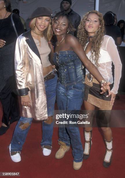 Group 3LW: Kiely Williams, Naturi Naughton and Adrienne Bailon attend the Seventh Annual Soul Train Lady of Soul Awards on August 28, 2001 at the...