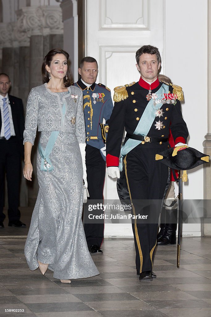Crown Prince Frederik, and Crown Princess Mary of Denmark attend a ...