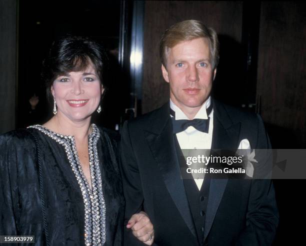 Actor Jameson Parker and wife Bonnie Parker attend the Association of Troubled Children on November 8, 1986 at the Century Plaza Hotel in Century...