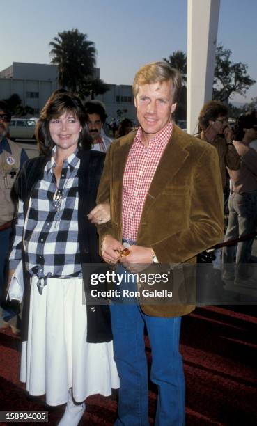 Actor Jameson Parker and wife Bonnie Parker attend 33rd Annual SHARE Boomtown Party on May 17, 1986 at the Santa Monica Civic Auditorium in Santa...