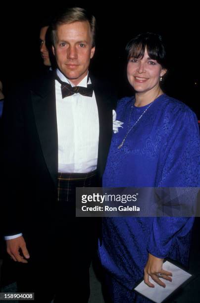 Actor Parker Jameson and wife Bonnie Jameson attend the performance of The American Ballet on March 3, 1987 at the Shrine Auditorium in Los Angeles,...