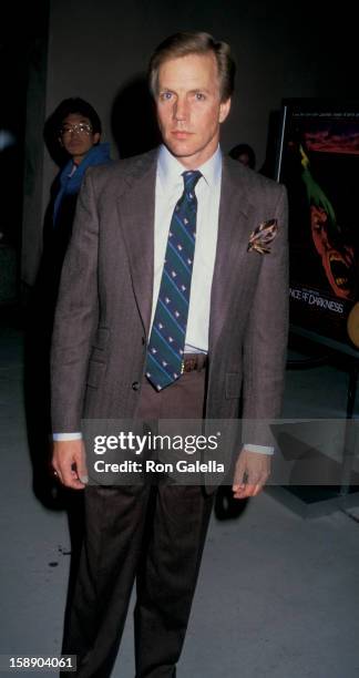 Actor Jameson Parker attends the premiere of "Prince of Darkness" on October 21, 1987 at the Cinerama Dome Theater in Universal City, California.