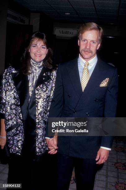 Actor Jameson Parker and wife Bonnie Parker attend CBS TV Affiliates Party on May 20, 1987 at the Century Plaza Hotel in Century City, California.