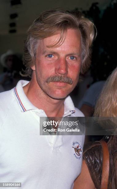 Actor Jameson Parker attends Ben Johnson Pro-Celebrity Rodeo on August 11, 1989 at the Los Angeles Equestrian Center in Los Angeles, California.