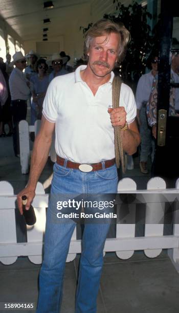 Actor Jameson Parker attends Ben Johnson Pro-Celebrity Rodeo on August 11, 1989 at the Los Angeles Equestrian Center in Los Angeles, California.