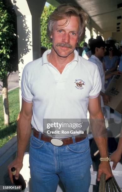 Actor Jameson Parker attends Ben Johnson Pro-Celebrity Rodeo on August 11, 1989 at the Los Angeles Equestrian Center in Los Angeles, California.