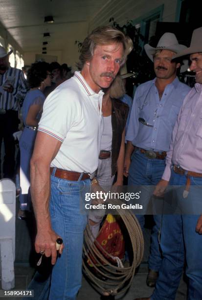 Actor Jameson Parker attends Ben Johnson Pro-Celebrity Rodeo on August 11, 1989 at the Los Angeles Equestrian Center in Los Angeles, California.