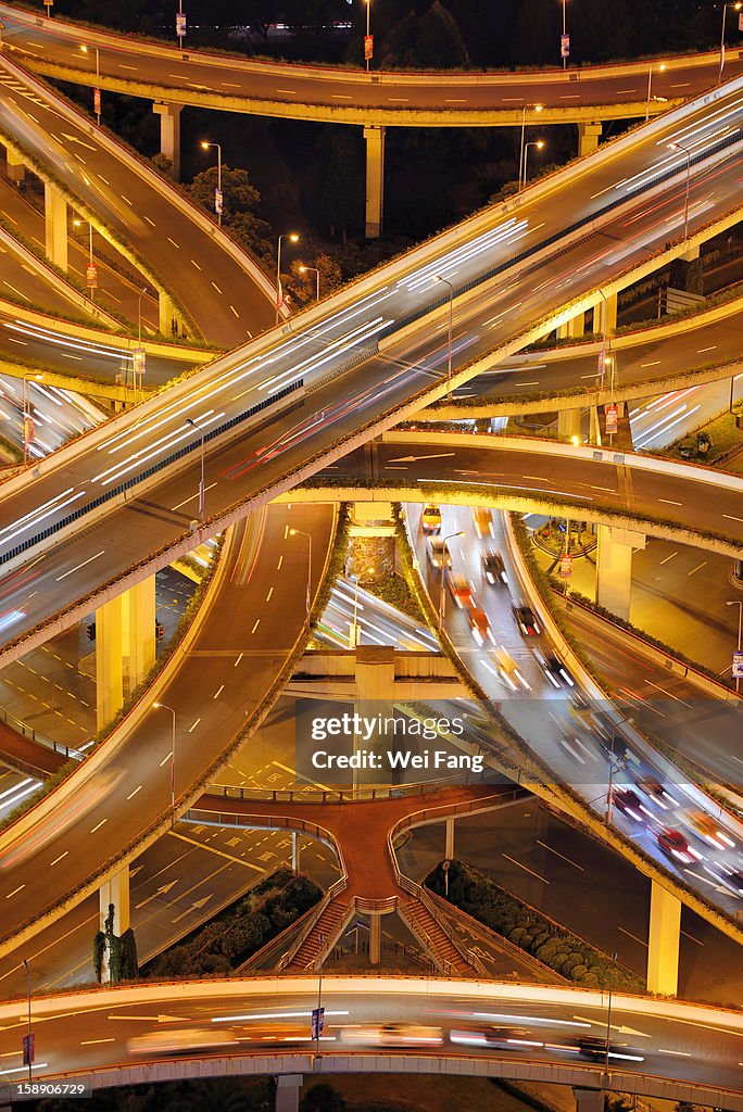 Aerial View of A Multi-Level Stack Interchange