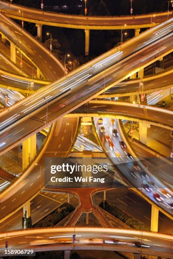 Architecture Stack Interchanges Aerial View Of A Multilevel Stack Interchange High-Res Stock Photo ...