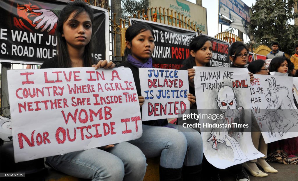 Demonstration Against Sexual Harassment Of Woman By Congress Leader