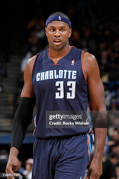 Brendan Haywood of the Charlotte Bobcats in a game against the Golden State Warriors on December 21, 2012 at Oracle Arena in Oakland, California....