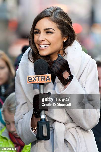 Miss Universe Olivia Culpo visits "Extra" in Times Square on January 3, 2013 in New York City.
