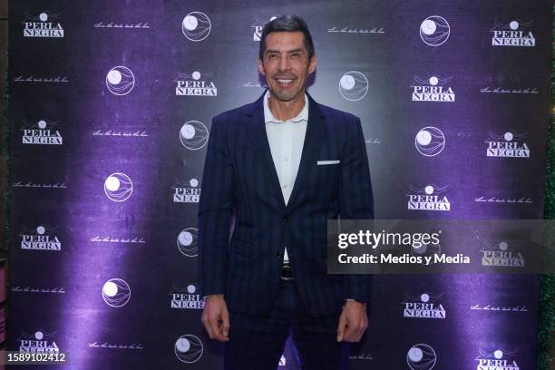 Charly Lopez poses for a photo during the red carpet in opening of 'La Perla Negra' Restaurant at Colonia Condesa on August 2, 2023 in Mexico City,...