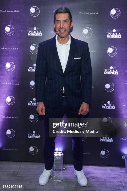 Charly Lopez poses for a photo during the red carpet in opening of 'La Perla Negra' Restaurant at Colonia Condesa on August 2, 2023 in Mexico City,...