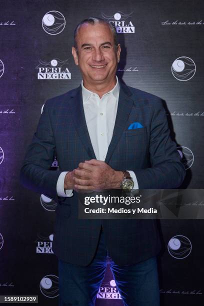 Patricio Cabezut poses for a photo during the red carpet in opening of 'La Perla Negra' Restaurant at Colonia Condesa on August 2, 2023 in Mexico...