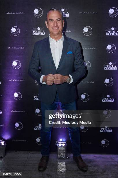 Patricio Cabezut poses for a photo during the red carpet in opening of 'La Perla Negra' Restaurant at Colonia Condesa on August 2, 2023 in Mexico...