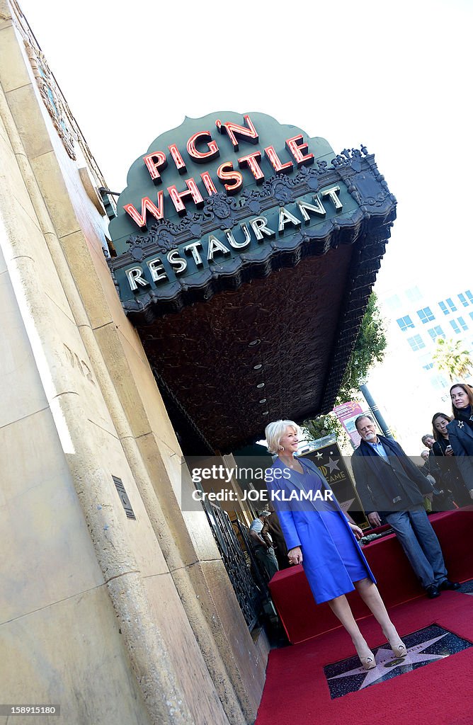 US-ENTERTAINMENT-CINEMA-HELEN MIRREN-HOLLYWOOD STAR