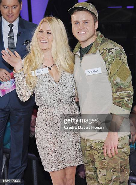 Heidi Montag and Spencer pratt enter the Celebrity Big Brother House at Elstree Studios on January 3, 2013 in Borehamwood, England.